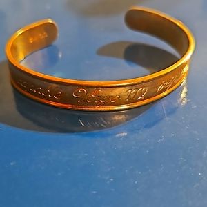 Gold tone cuff bracelet